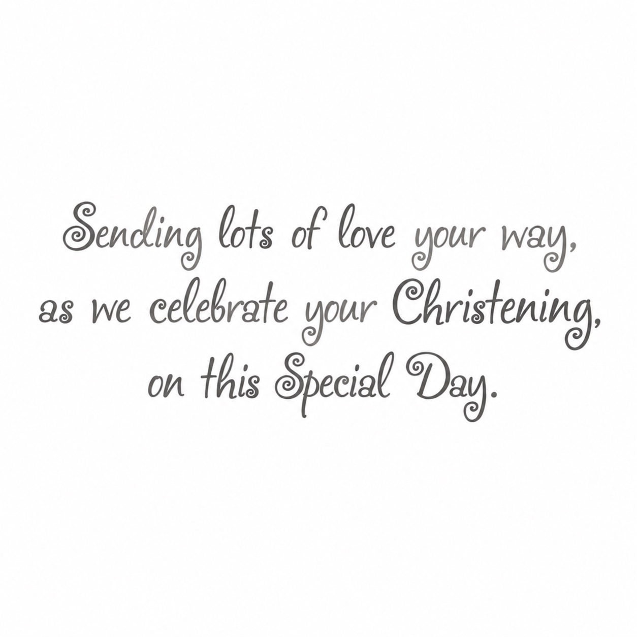Second view of the baby girl Christening card