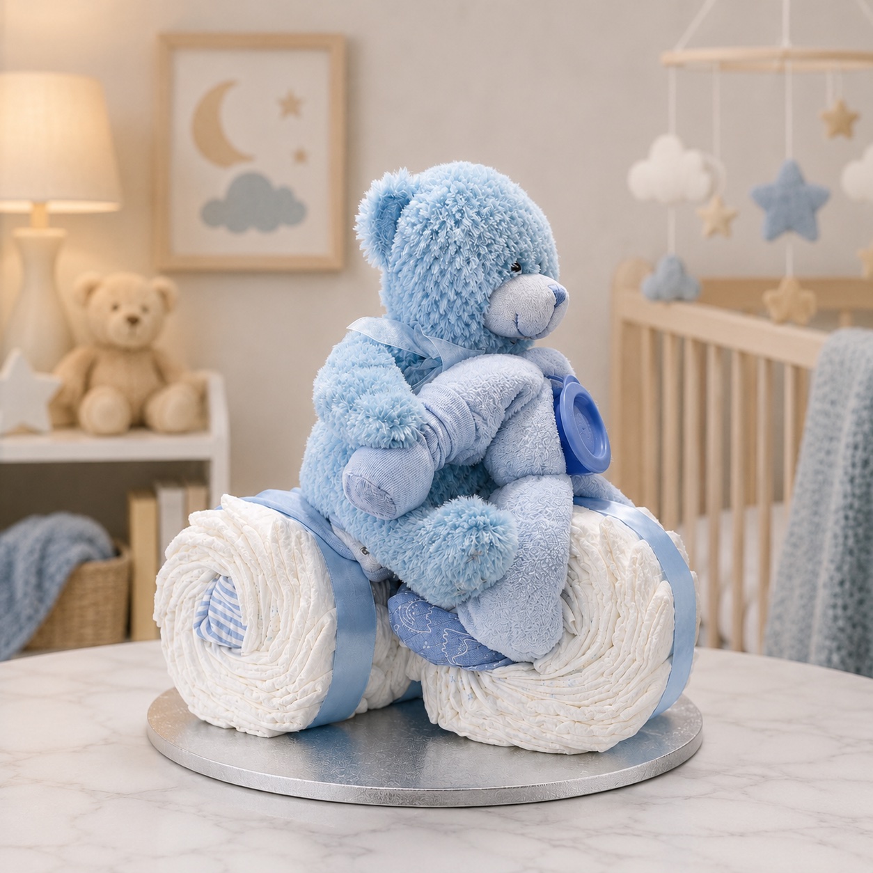 Blue Bike Nappy Creation