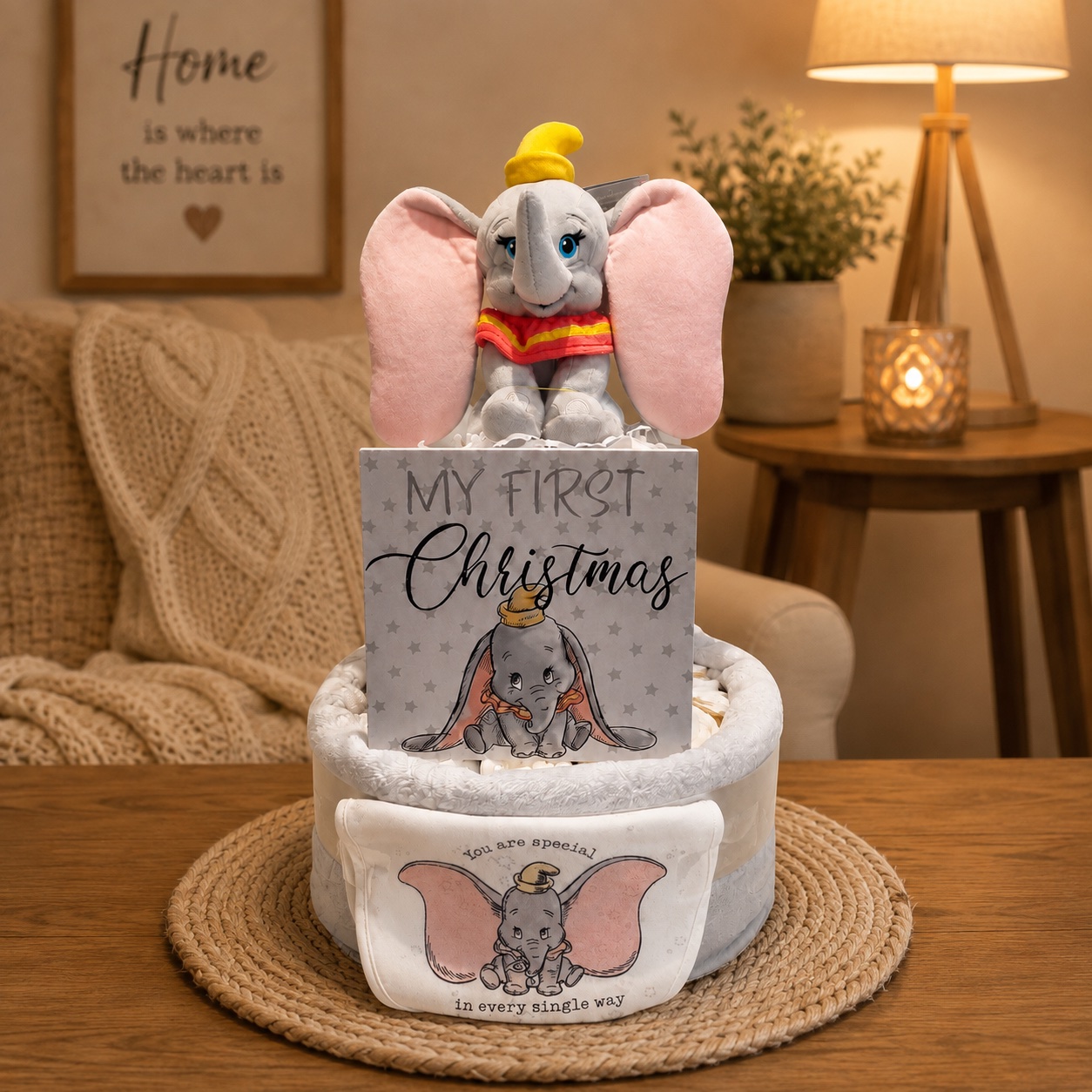 Dumbo 1st Christmas Nappy Cake