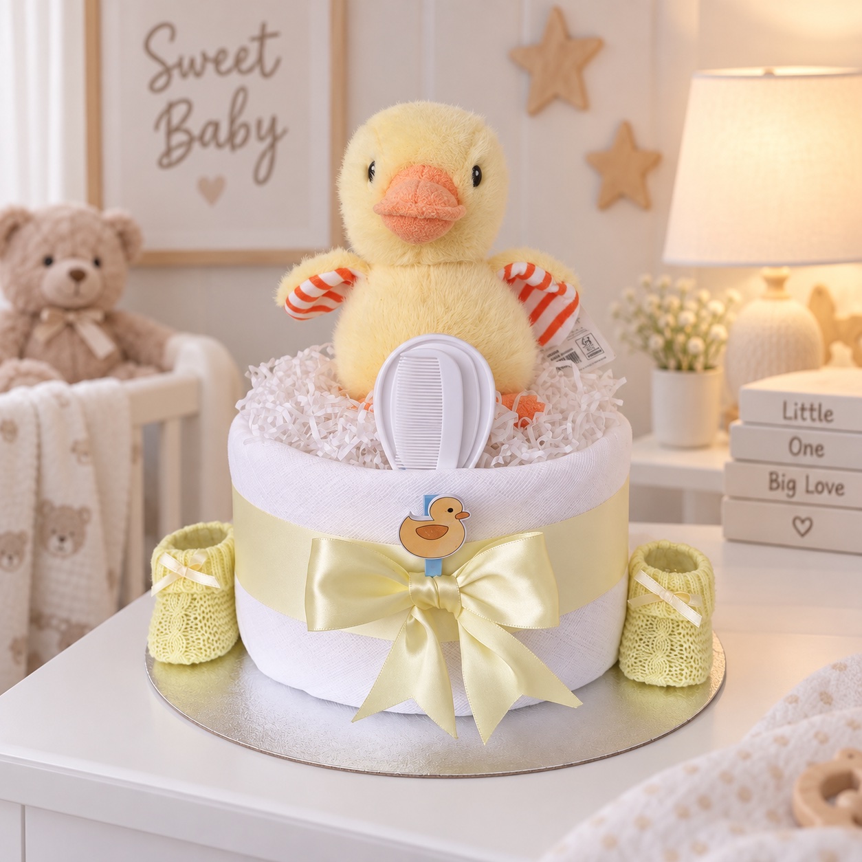 Easter duckling nappy cake