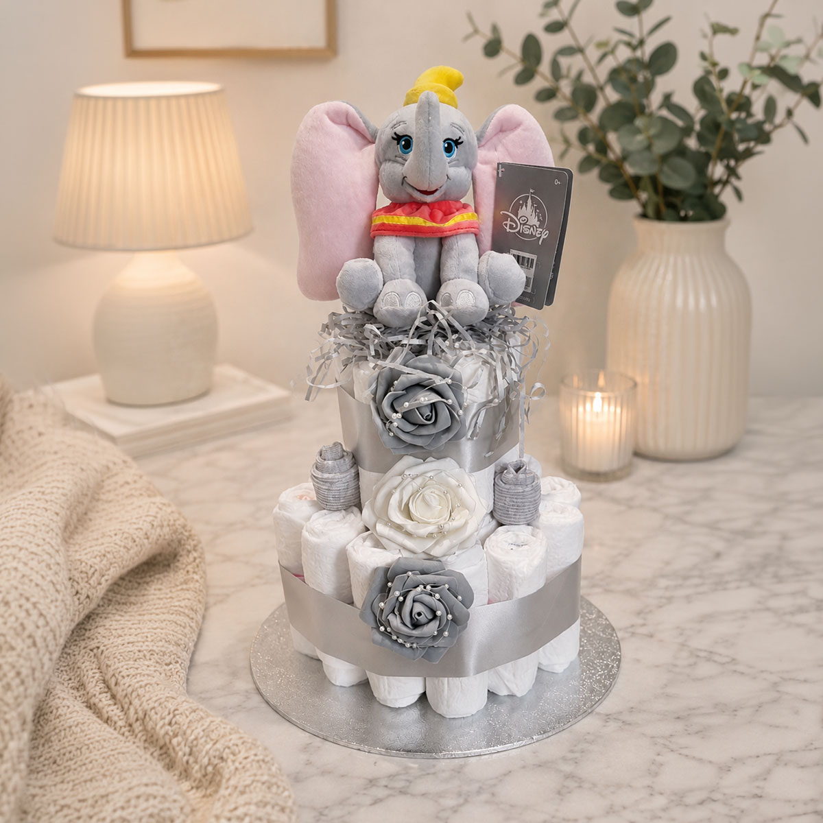 Dumbo 2 Tier Nappy Cake