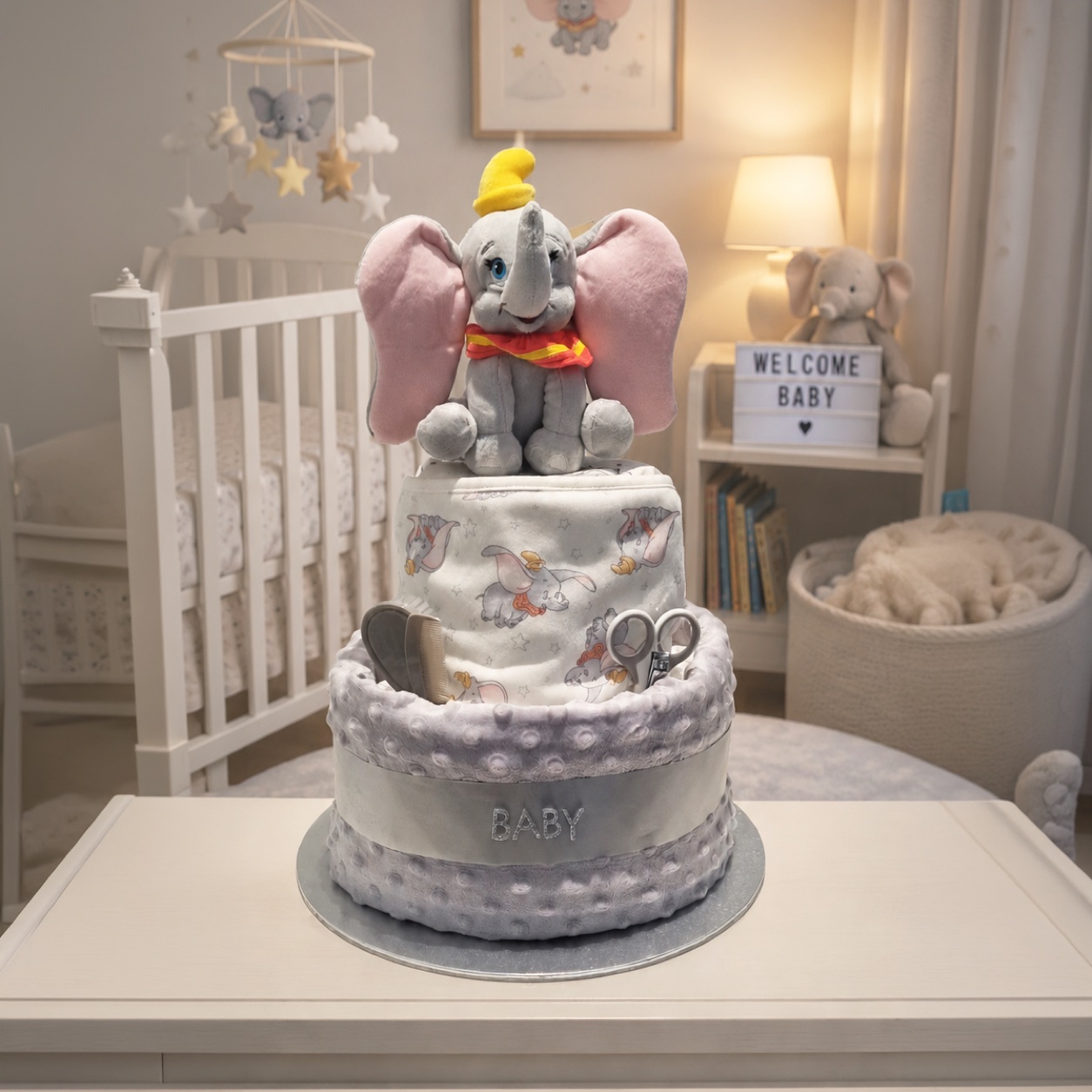 Dumbo Bib Nappy Cake