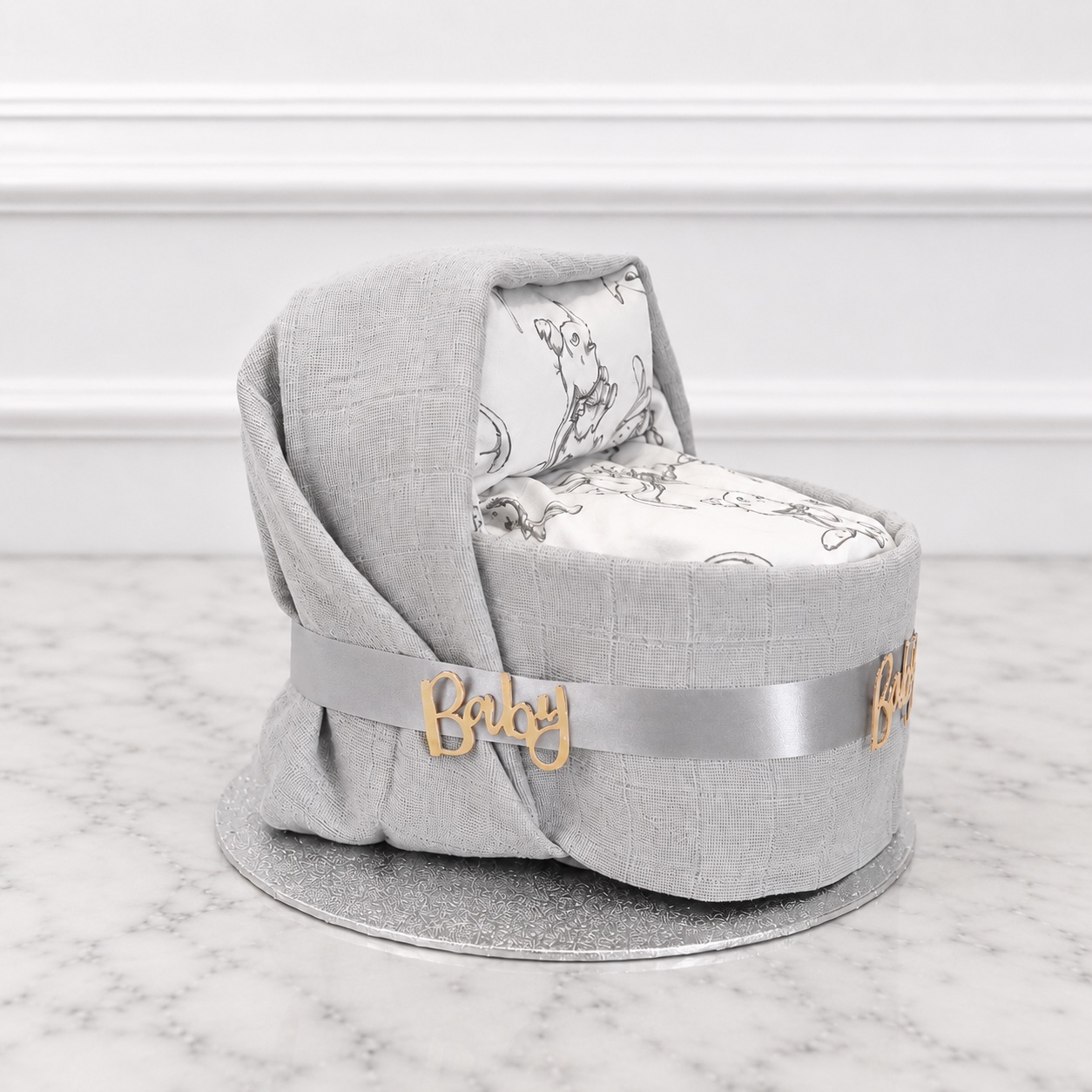 Dumbo Mini Pram Nappy Cake