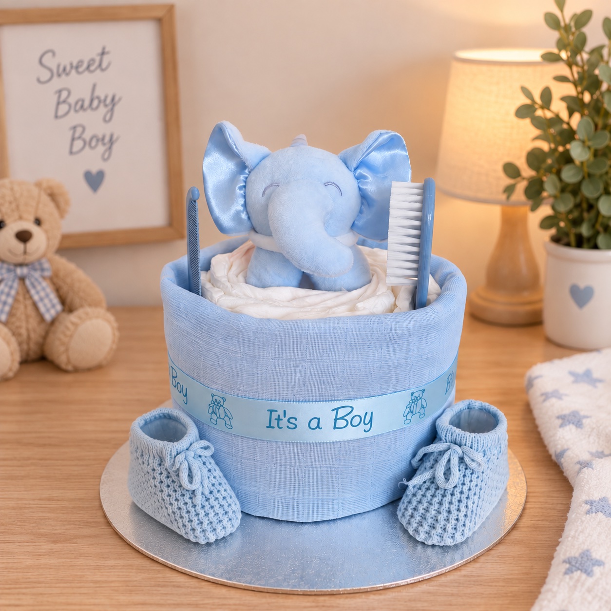 Elephant 1 Tier Nappy Cake