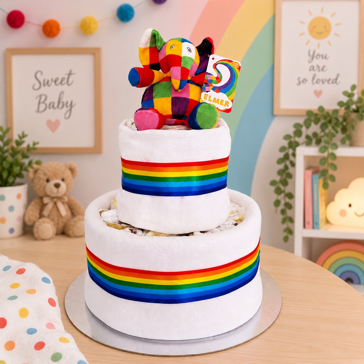Elmer 2 Tier Nappy Cake