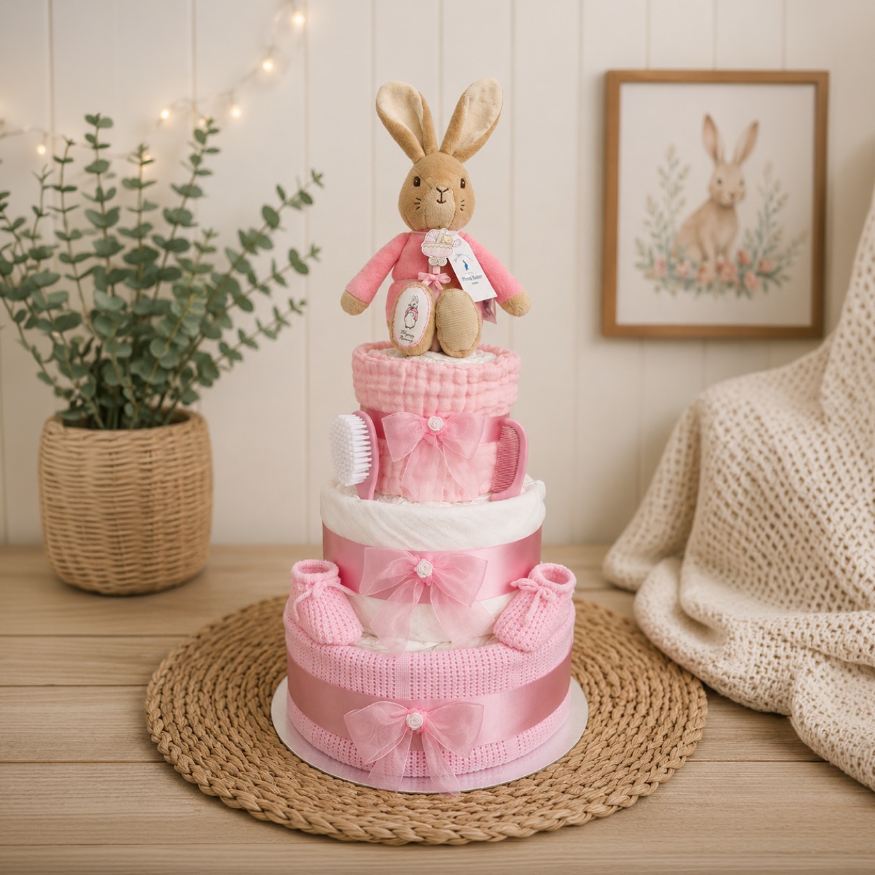 Flopsy Bunny 3 Tier Nappy Cake
