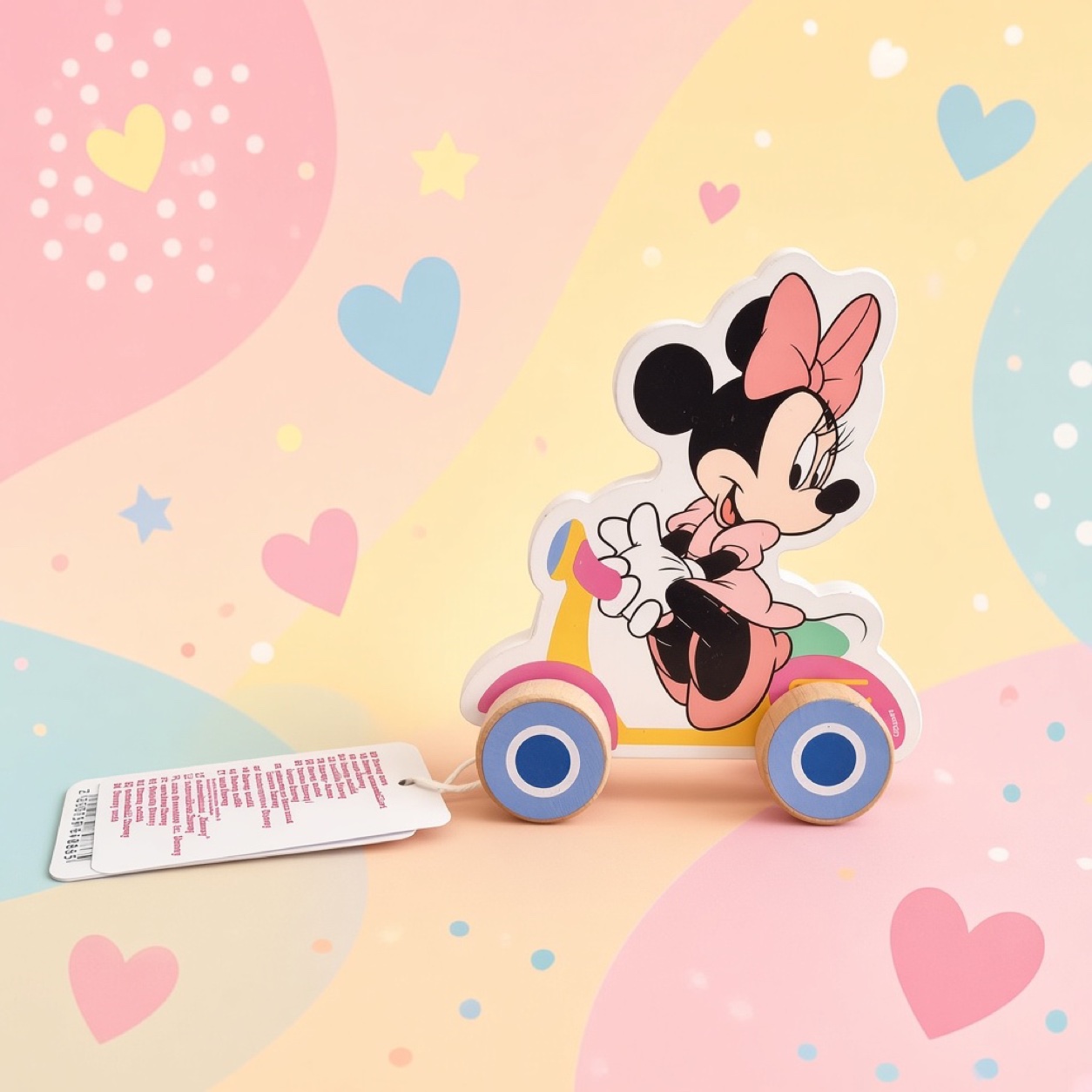 Minnie Mouse wooden roll-along toy