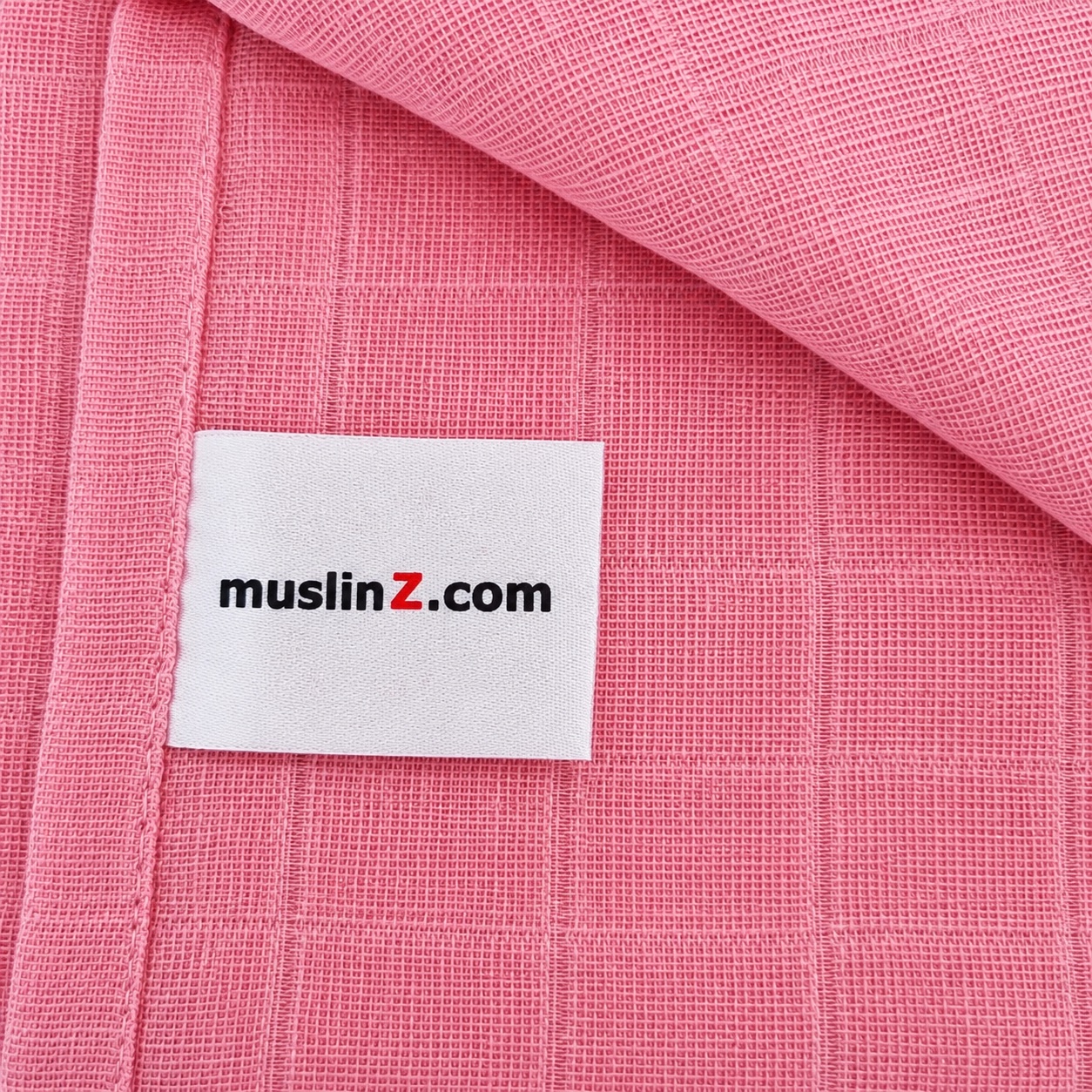 Rose pink baby muslin square